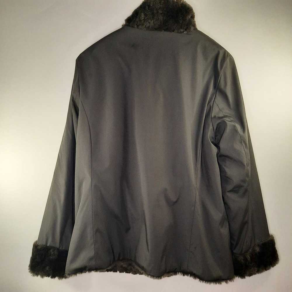 Platinum Utex| Brown Reversible Winter Faux Fur C… - image 5