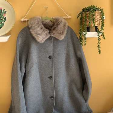 Grey pea coat