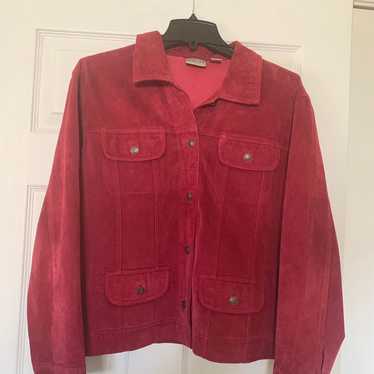 Chico's Suede Jacket Red size L - image 1