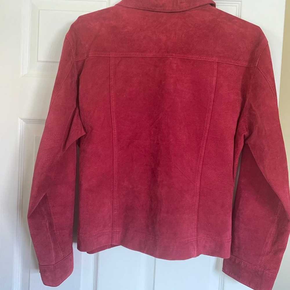 Chico's Suede Jacket Red size L - image 2