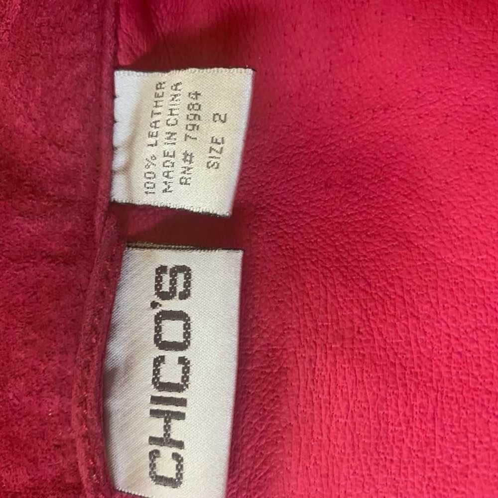 Chico's Suede Jacket Red size L - image 3