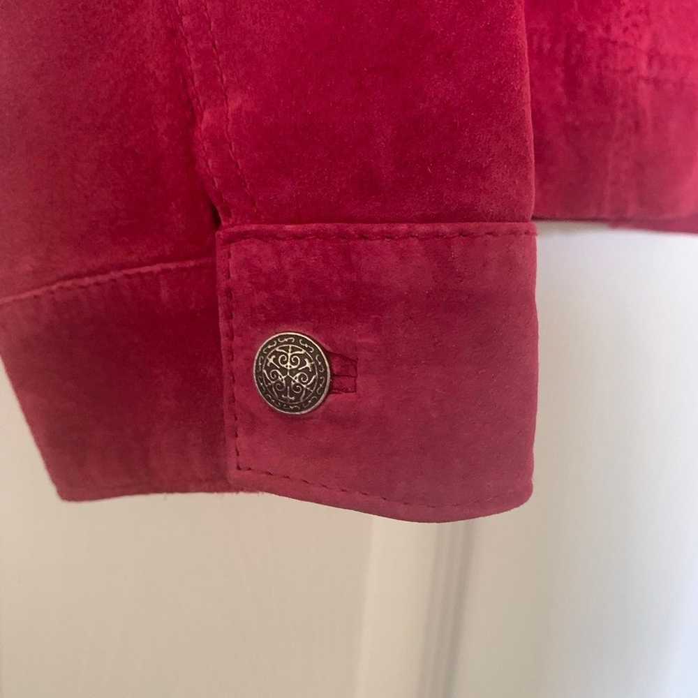 Chico's Suede Jacket Red size L - image 5
