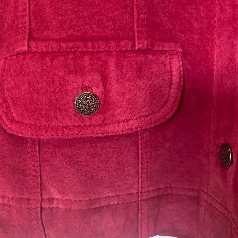 Chico's Suede Jacket Red size L - image 6
