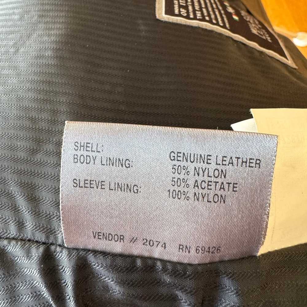 Women black leather jacket szXL WILSON LEATHER EX… - image 12