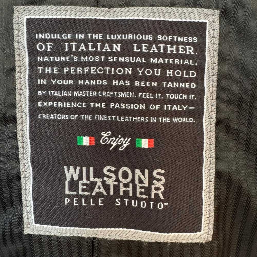Women black leather jacket szXL WILSON LEATHER EX… - image 3