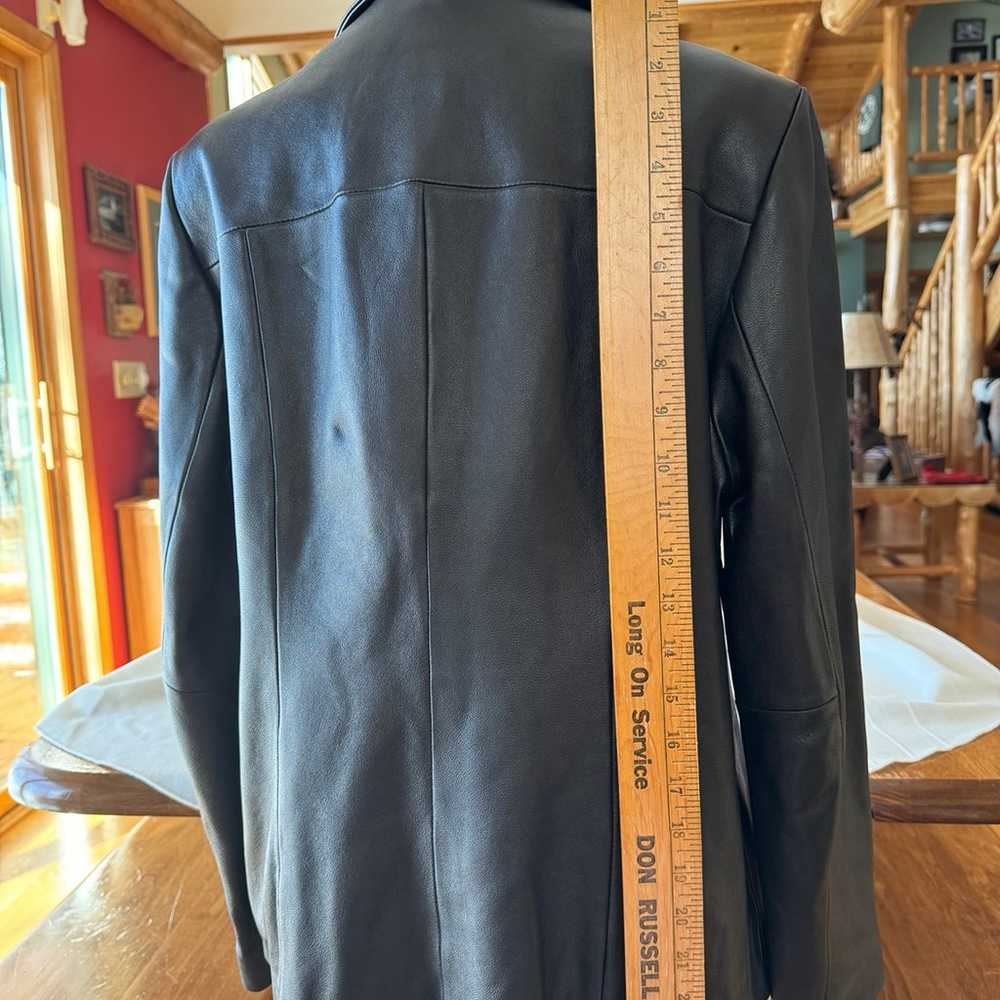 Women black leather jacket szXL WILSON LEATHER EX… - image 6