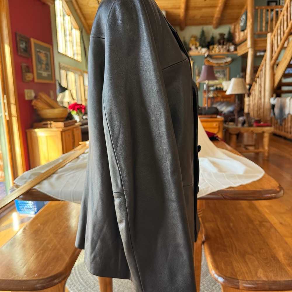 Women black leather jacket szXL WILSON LEATHER EX… - image 8