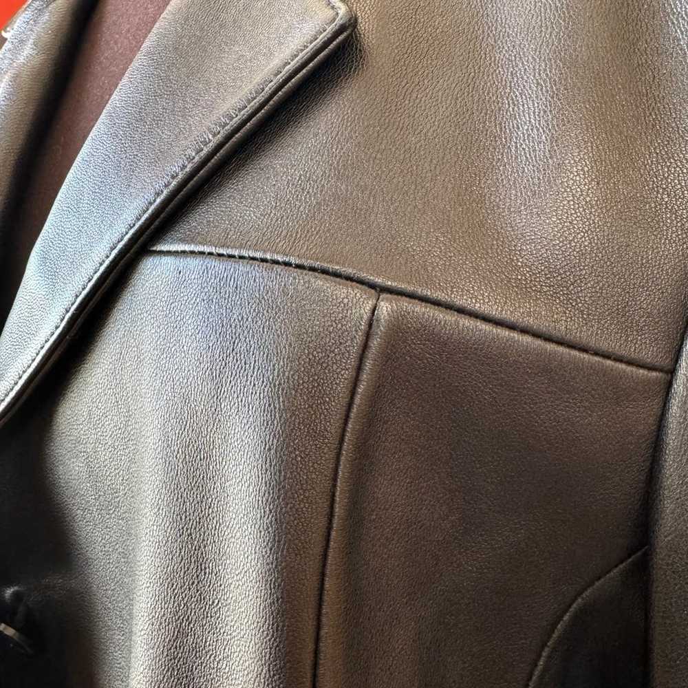 Women black leather jacket szXL WILSON LEATHER EX… - image 9