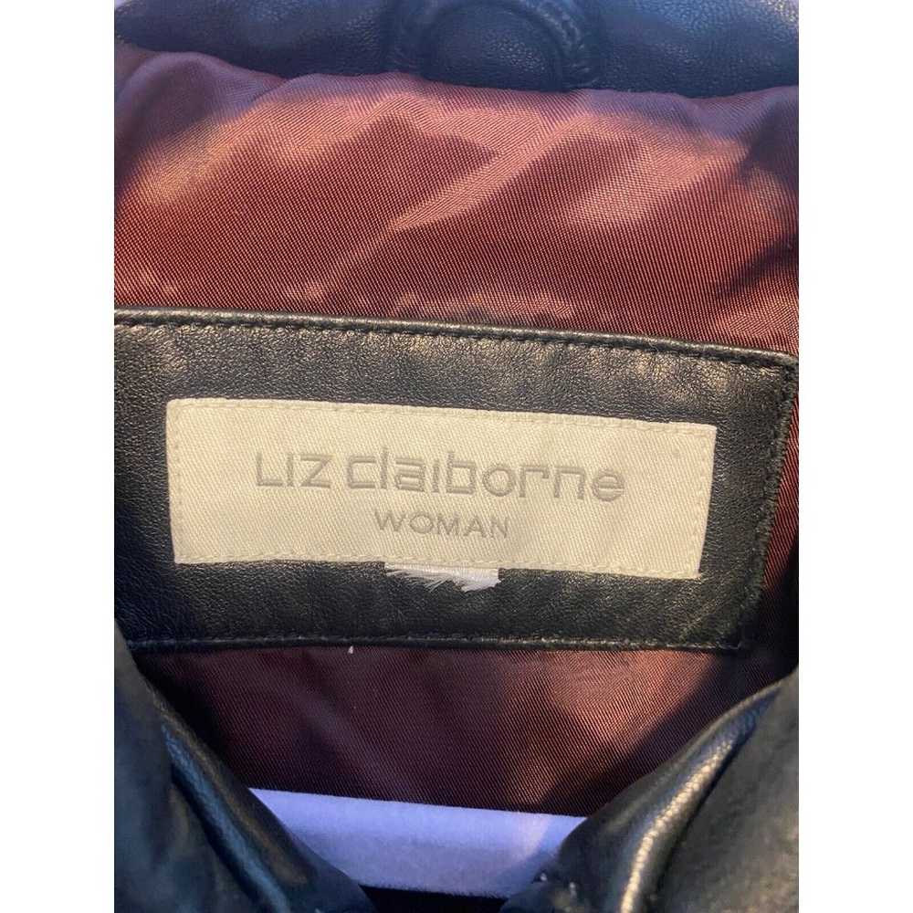 Liz Claiborne  black leather jacket - women's siz… - image 6