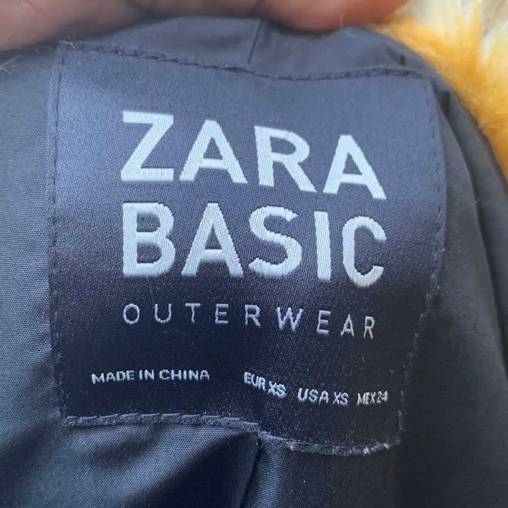 Zara Basic Multicolor Striped Faux Fur Coat - image 7