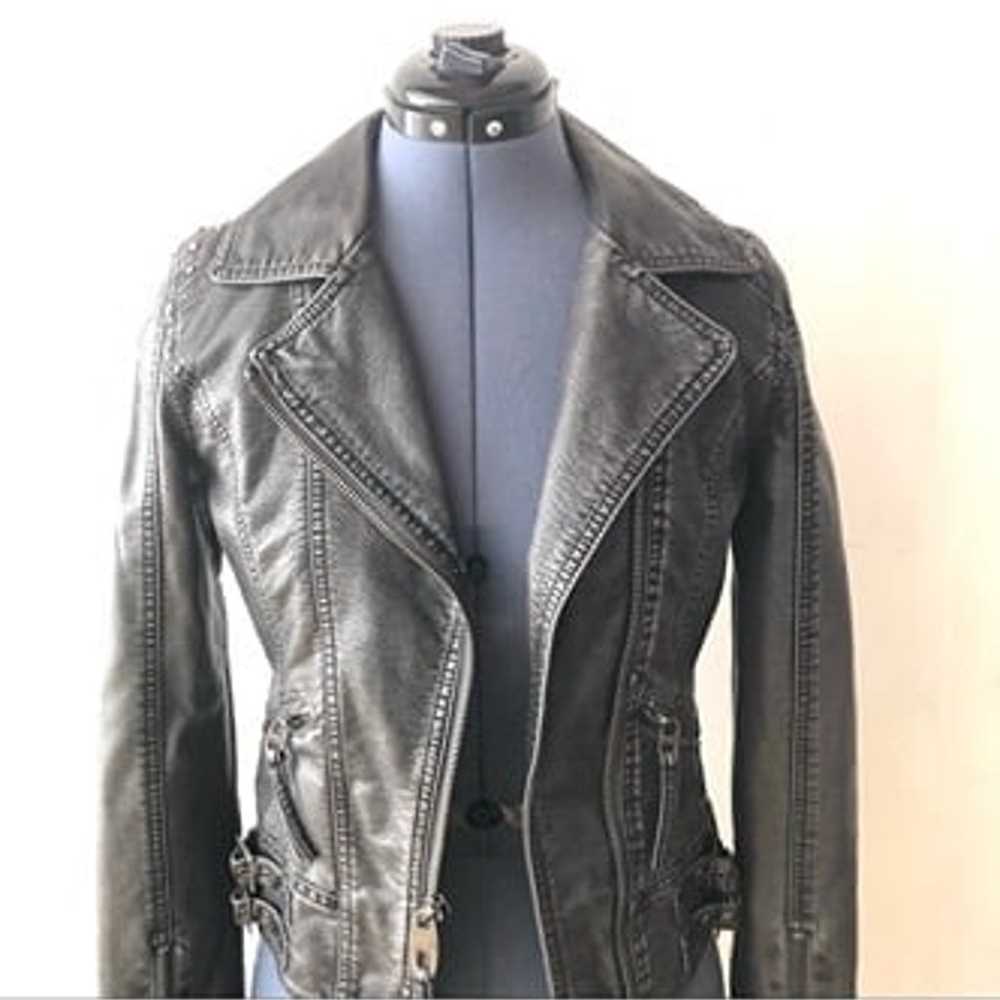 miss sixty moto vegan leather jacket - image 2