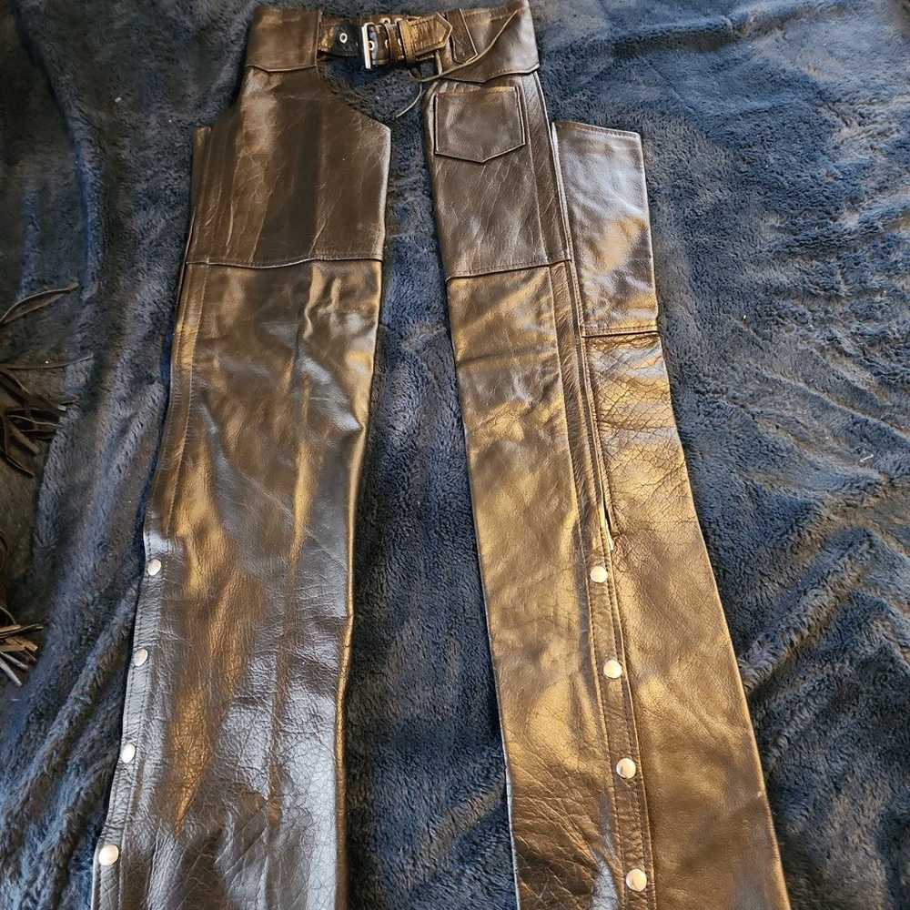 Womens leather chaps size xxs - image 1