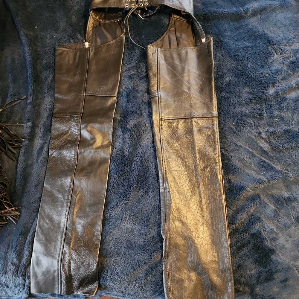 Womens leather chaps size xxs - image 2