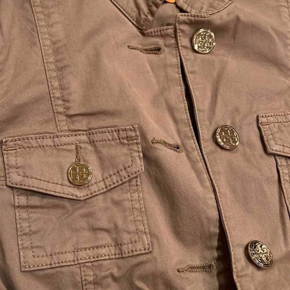 Tory Burch Khaki Jacket and Gold Logo Buttons - image 6