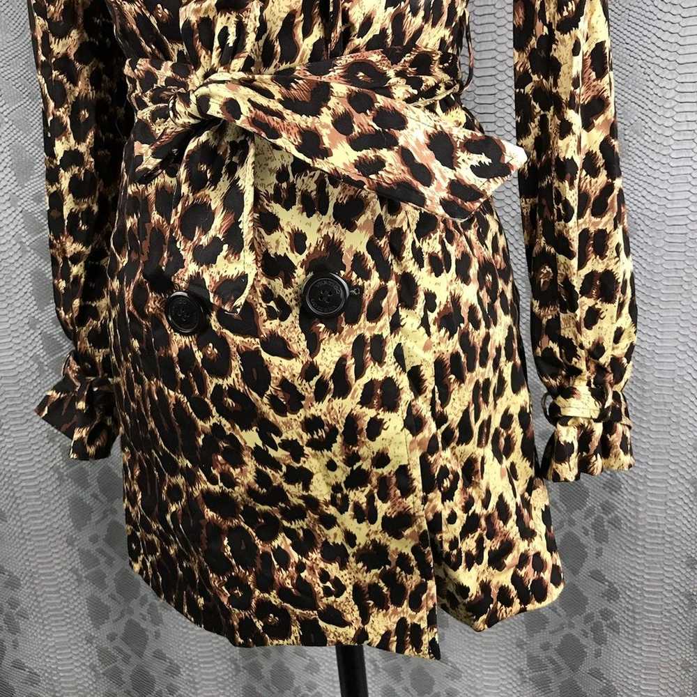 Vertigo cheetah leopard animal print trench coat - image 2
