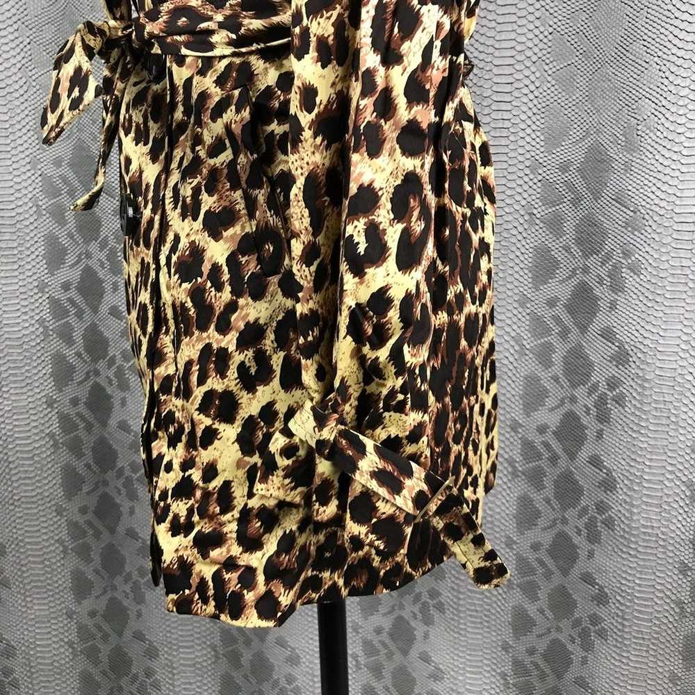 Vertigo cheetah leopard animal print trench coat - image 3