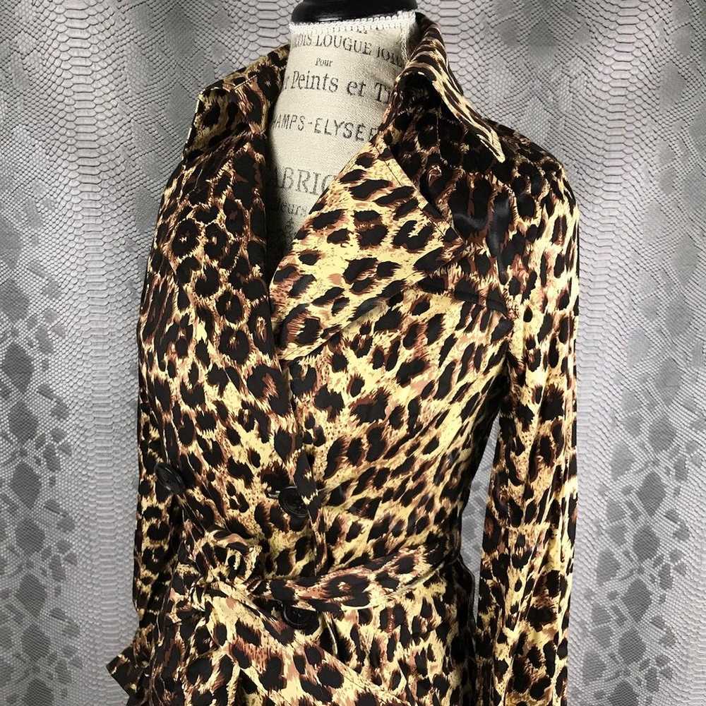 Vertigo cheetah leopard animal print trench coat - image 4