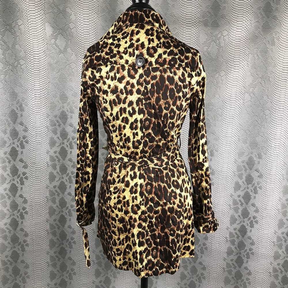 Vertigo cheetah leopard animal print trench coat - image 5