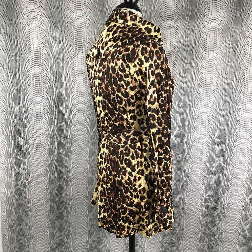 Vertigo cheetah leopard animal print trench coat - image 6