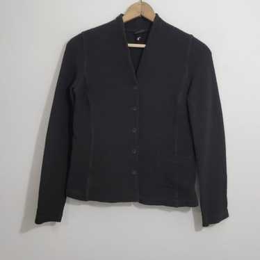 Eileen Fisher Black Textured Light Jacket