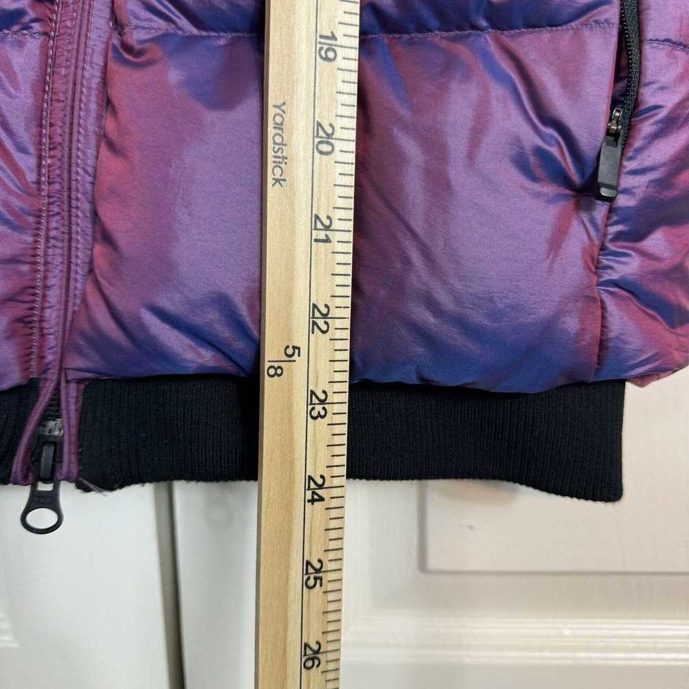 Nike Womens Down Puffer Jacket XS Hooded Zip Irid… - image 8