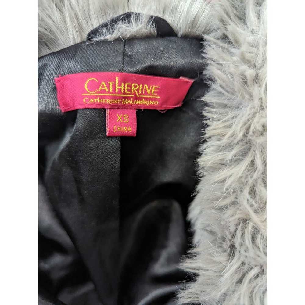 Catherine Malandrino Ombre Gray Faux Fur Mid Leng… - image 4