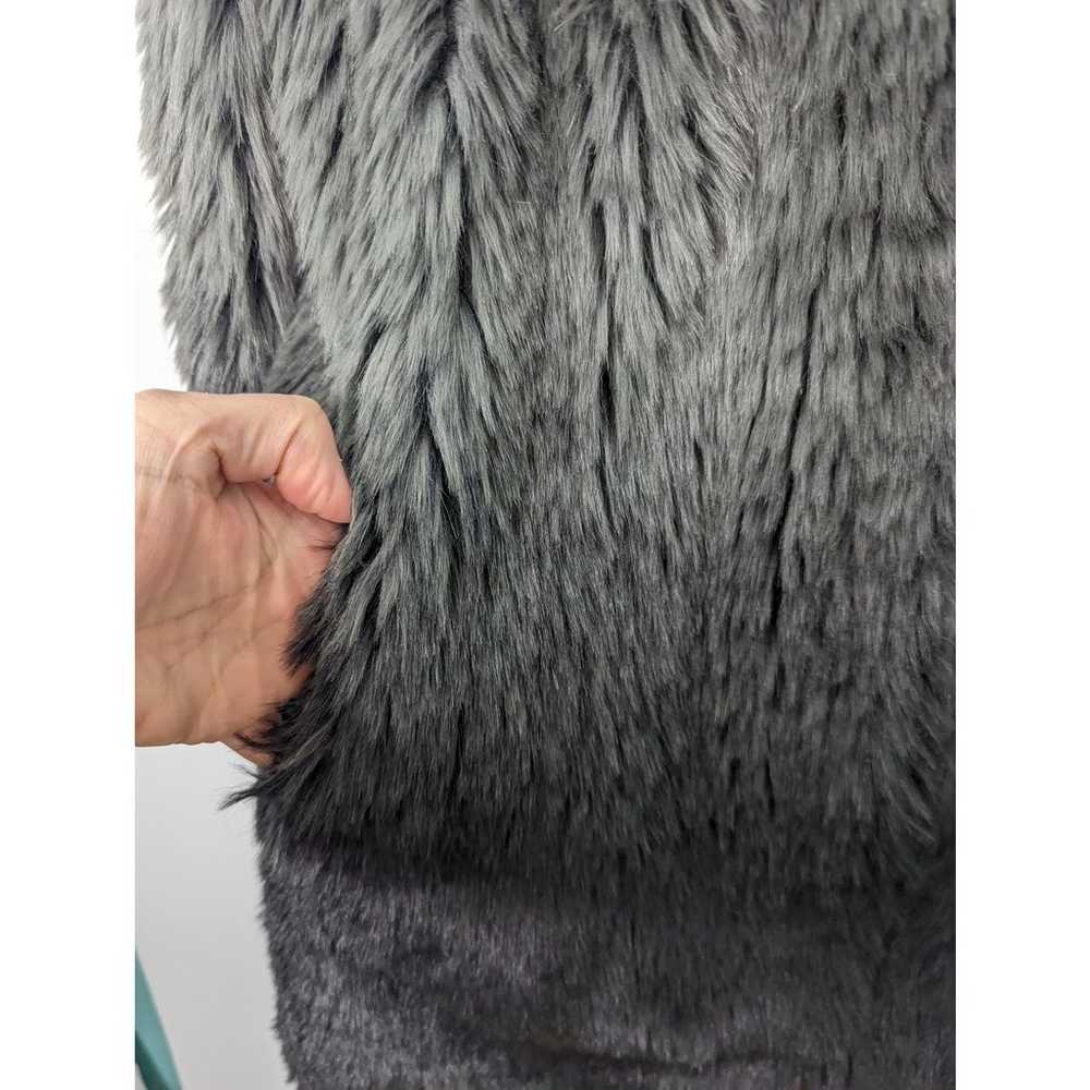 Catherine Malandrino Ombre Gray Faux Fur Mid Leng… - image 7