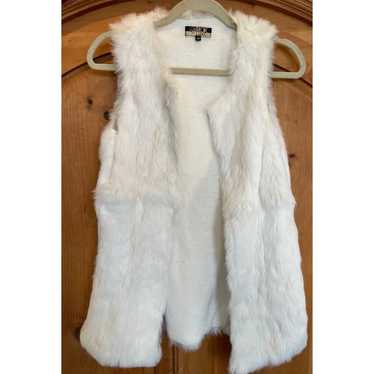 LaRok Luxe 100% White Rabbit Fur Vest - XS