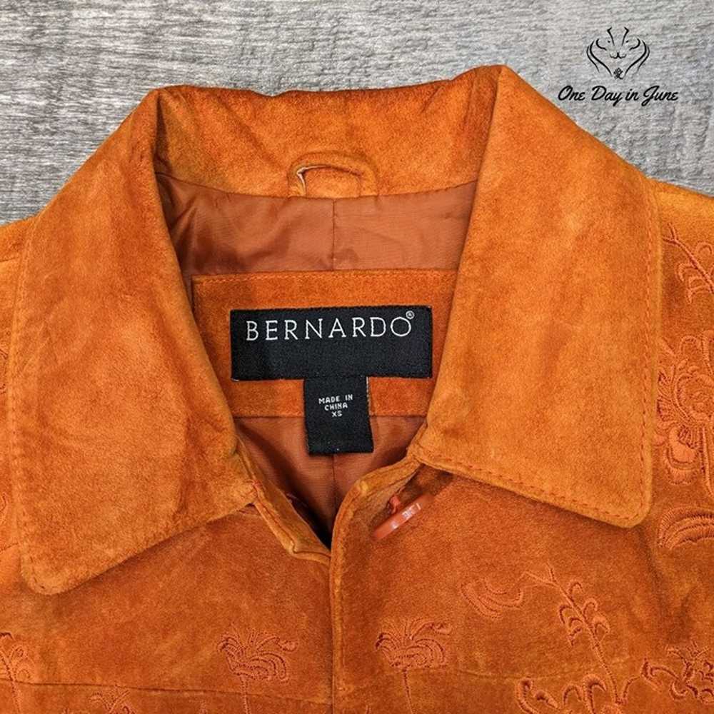 Bernardo Embroidered Leather Jacket Size XS - image 2