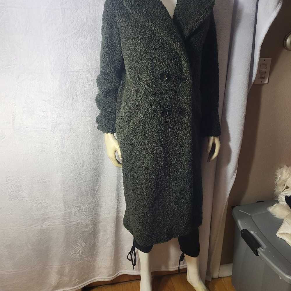 Zara Womens Long Olive Green Coat Sz XS
..in Grea… - image 2