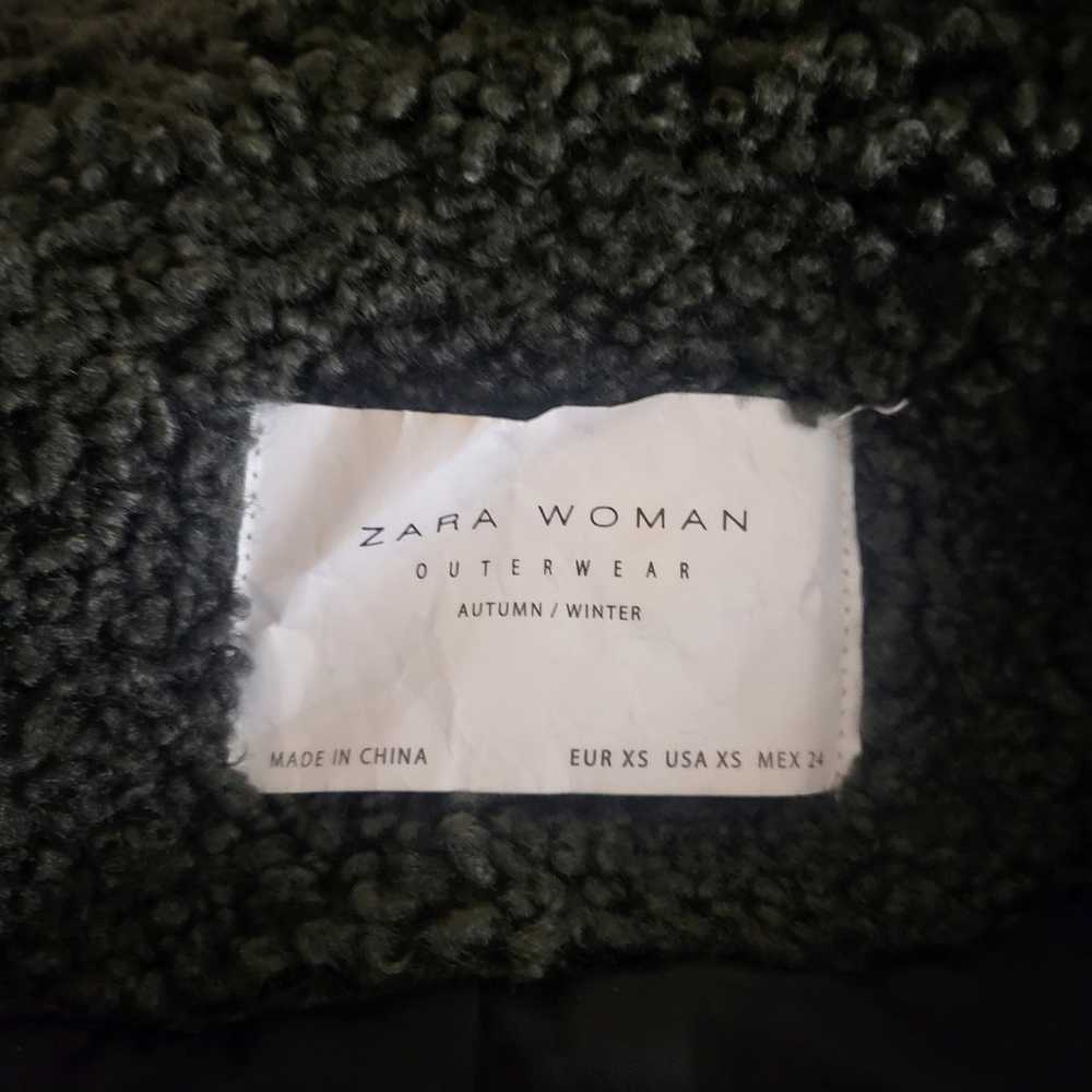 Zara Womens Long Olive Green Coat Sz XS
..in Grea… - image 7