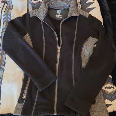 Women's Kuhl Fleece Black and Gray Zip Up Jacket … - image 1