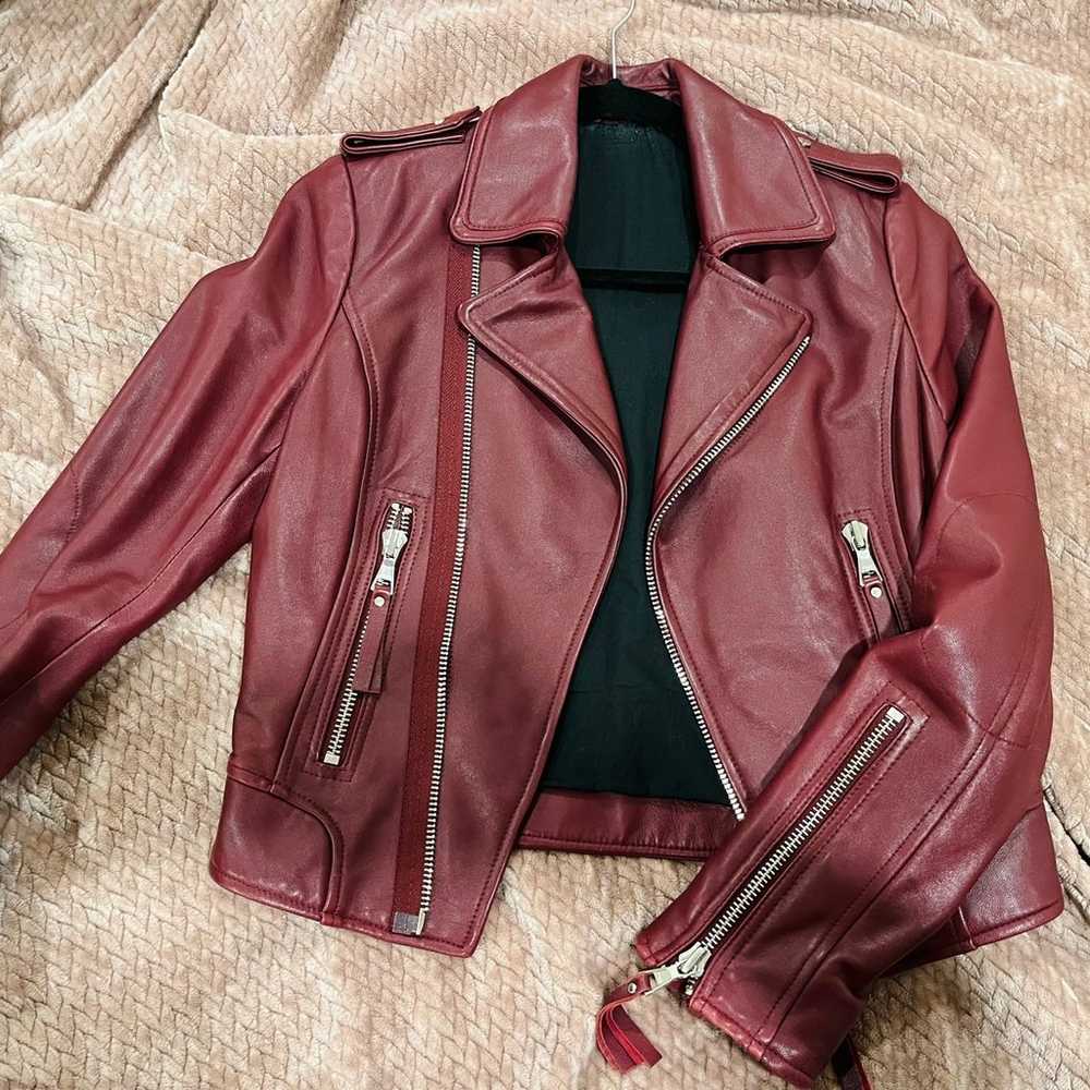 Real leather biker jacket - image 1