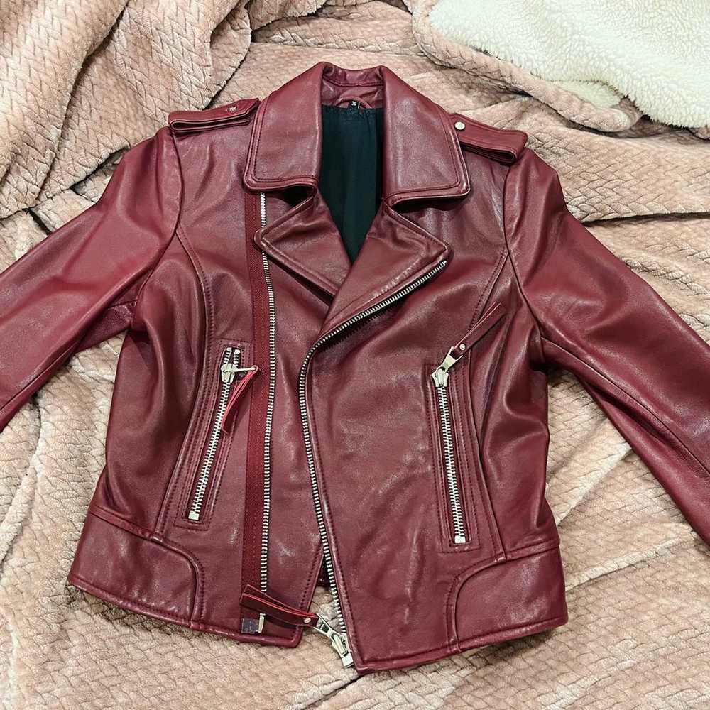 Real leather biker jacket - image 8