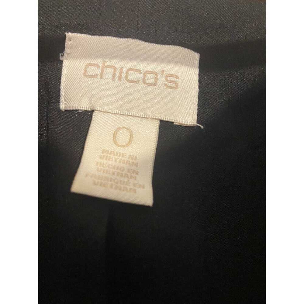 Chicos Womens Coat Chevron Herringbone White/Blac… - image 5