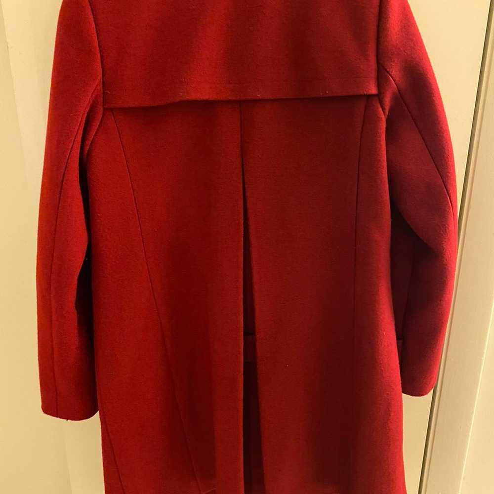 Karl Lagerfeld Red Zipper Wool Coat - image 4