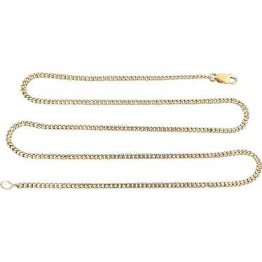 Vintage 14K Yellow Gold Unisex Classic Curb Link … - image 1