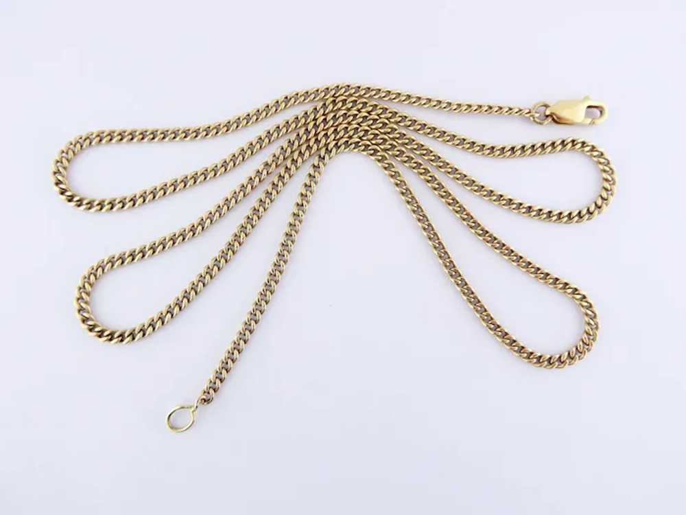 Vintage 14K Yellow Gold Unisex Classic Curb Link … - image 3