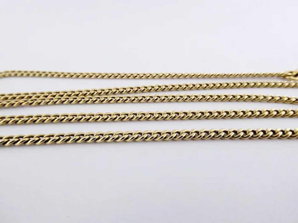 Vintage 14K Yellow Gold Unisex Classic Curb Link … - image 4