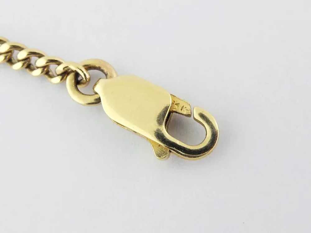 Vintage 14K Yellow Gold Unisex Classic Curb Link … - image 5