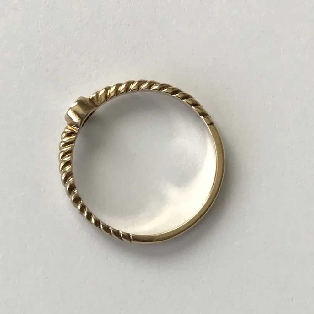 Stackable Sweetie! Bezel Mounted Emerald Ring 10K… - image 11