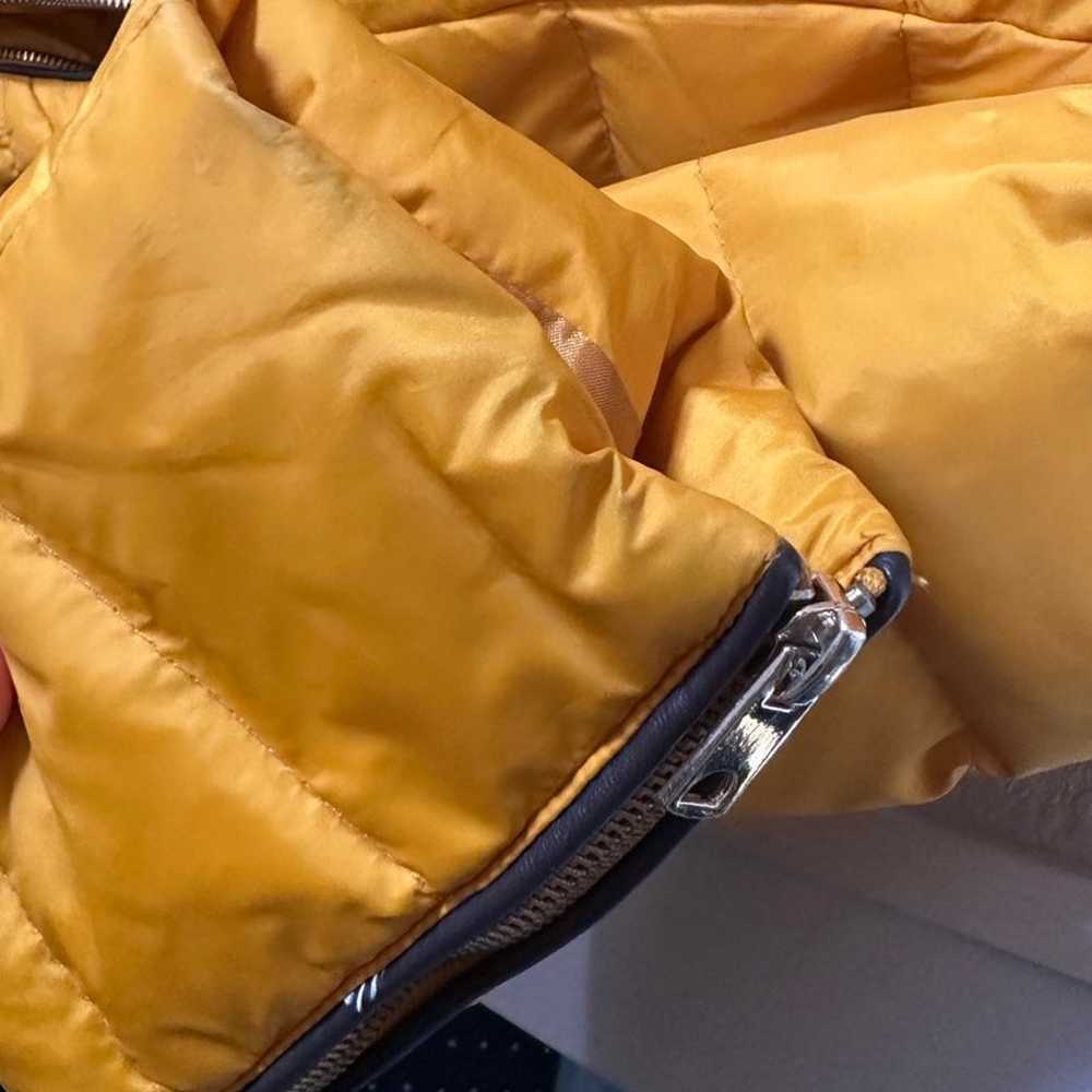 Zara mustard yellow faux fur puffer jacket womens… - image 9
