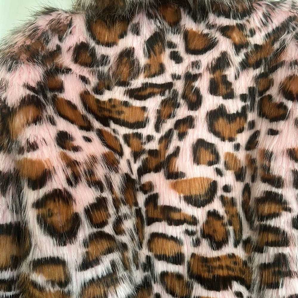 J. Valentine Leopard hip length faux fur Coat - image 7