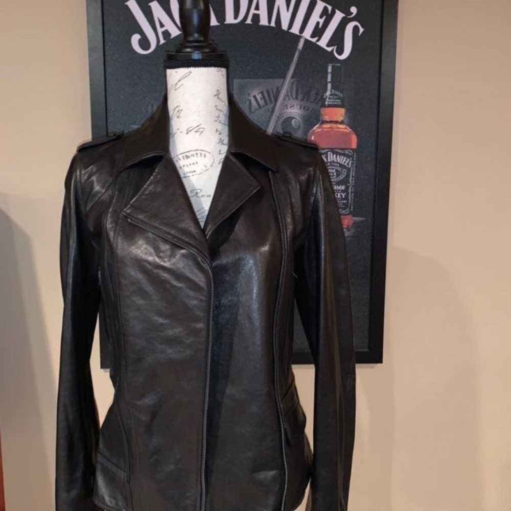 Karl Lagerfeld Leather Moto Jacket - image 1