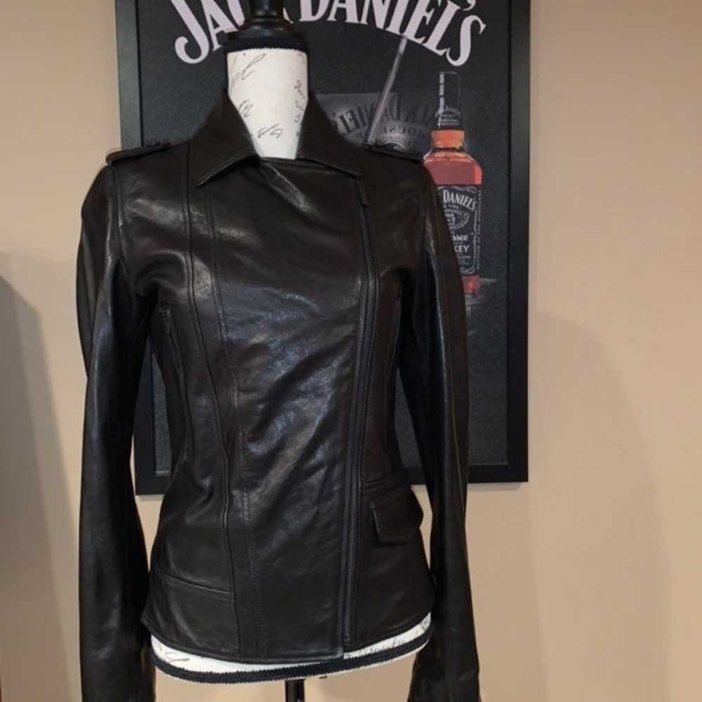 Karl Lagerfeld Leather Moto Jacket - image 2
