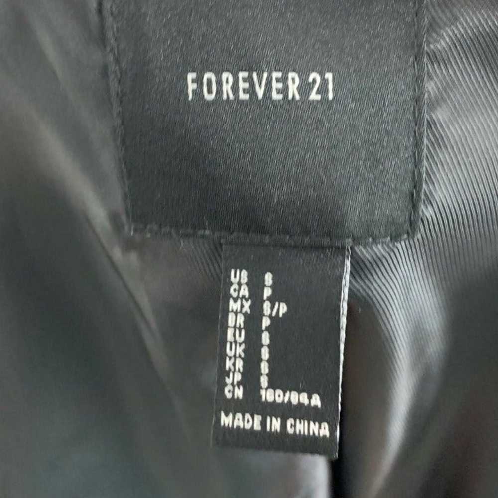 Forever 21 coat size S black white faux fur shagg… - image 7