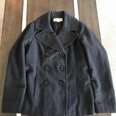 Michael kors grey peacoat grey wool size small lik