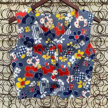 Vintage hippie flower power vest
