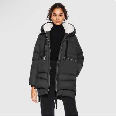 Orolay Thickened Hooded Puffer Jacket Black w Fur… - image 1