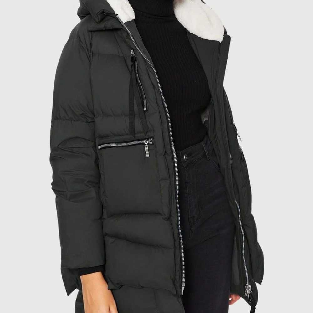 Orolay Thickened Hooded Puffer Jacket Black w Fur… - image 4